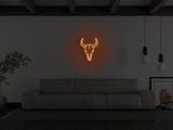 Bull Skull Liquid Neon Sign