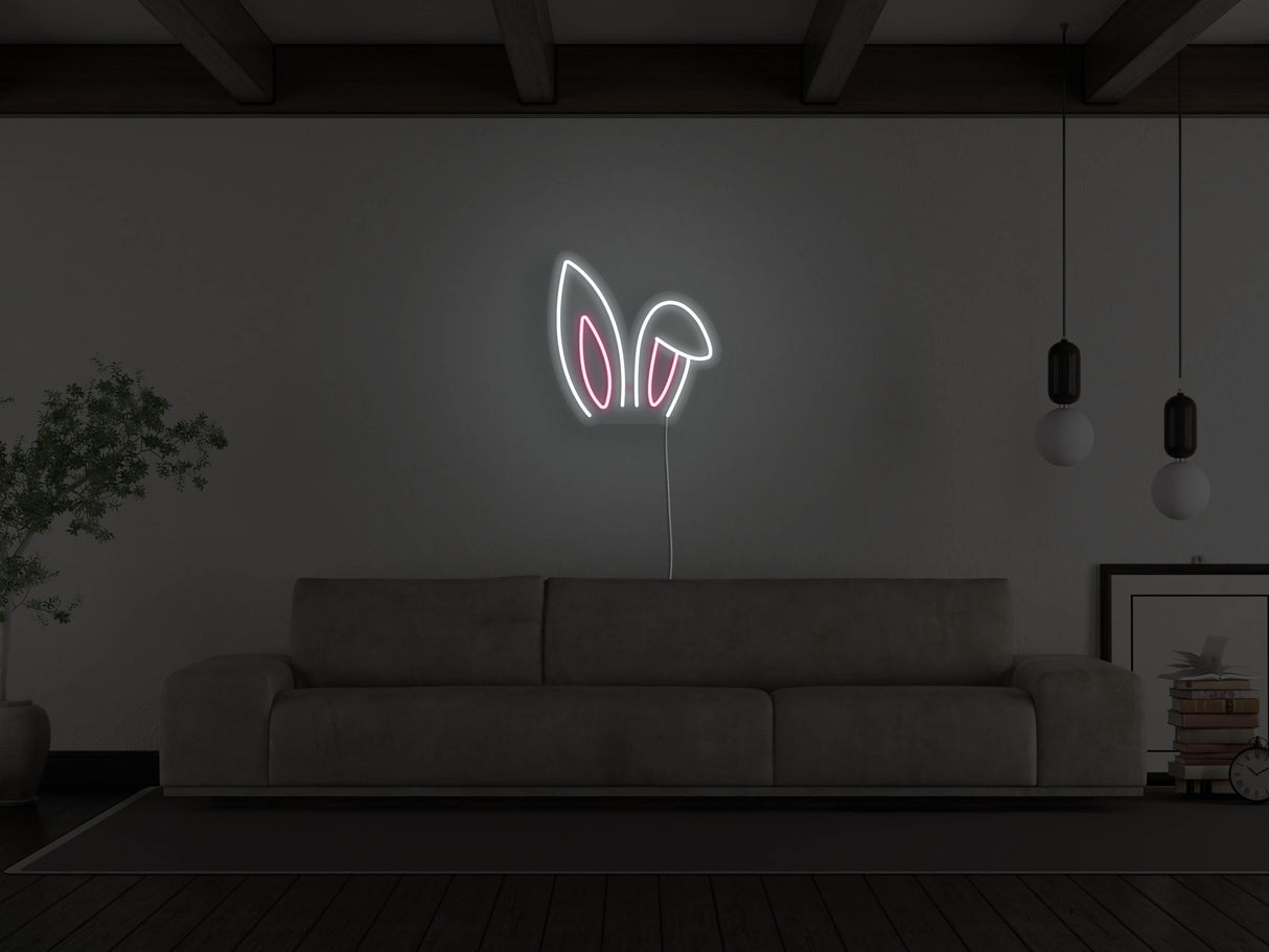 Bunny Ears LED Neon Sign