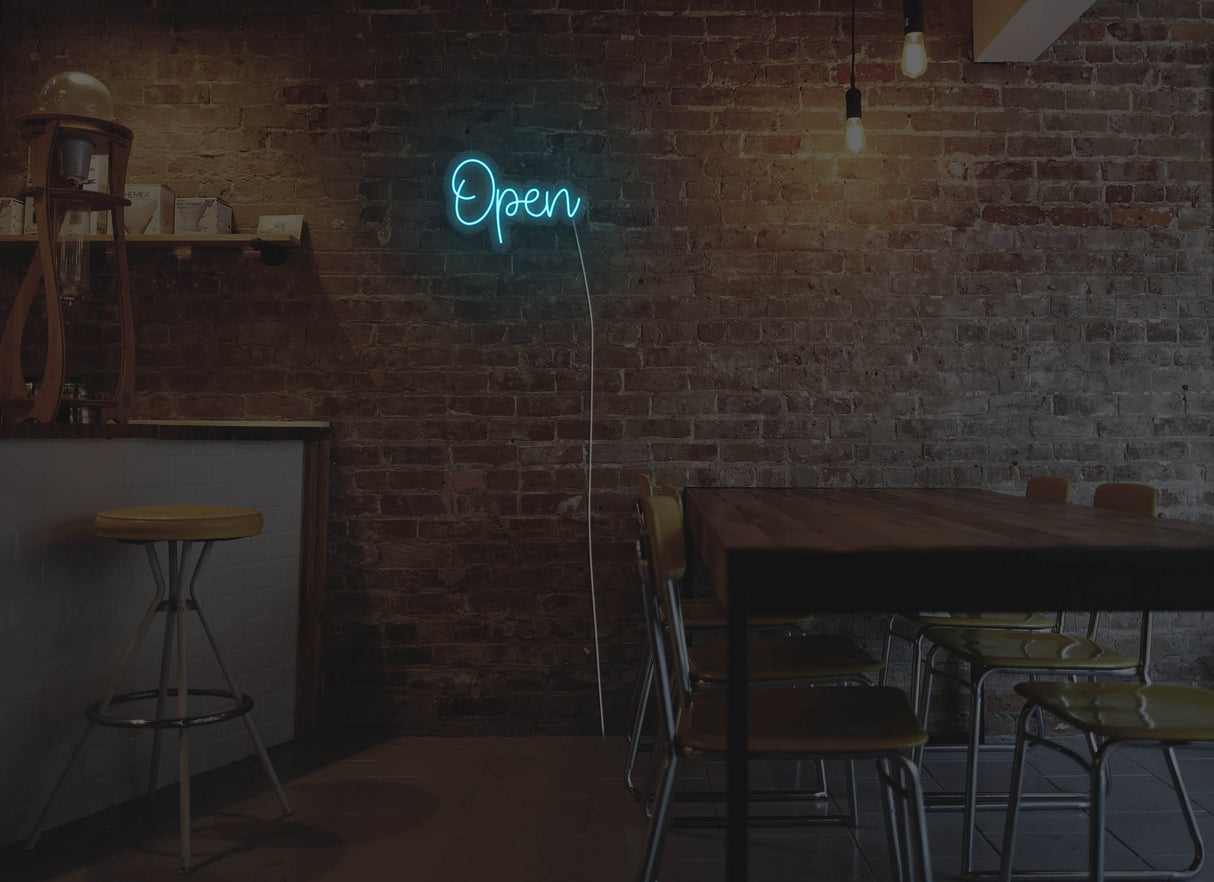 Cute Open Liquid Neon Sign