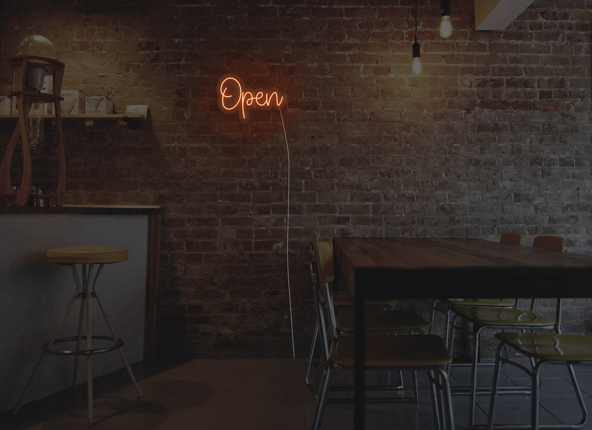 Cute Open Liquid Neon Sign