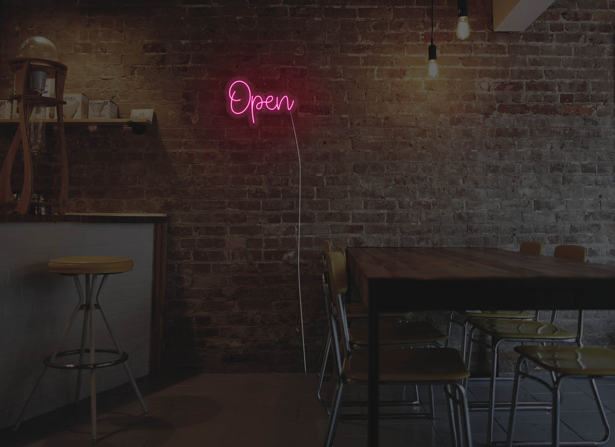 Cute Open Liquid Neon Sign