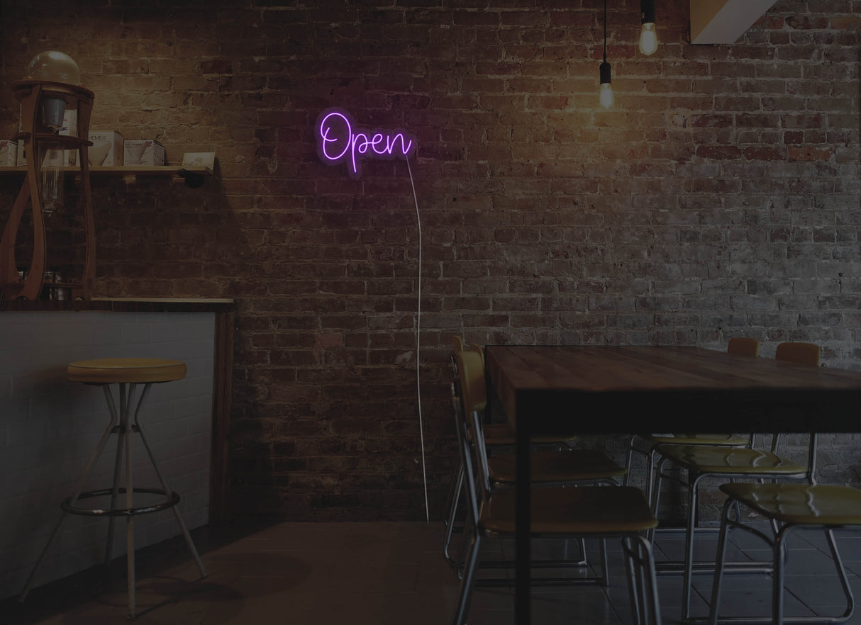 Cute Open Liquid Neon Sign
