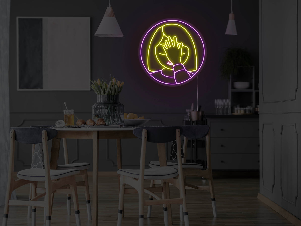 Facepalm LED Neon Sign