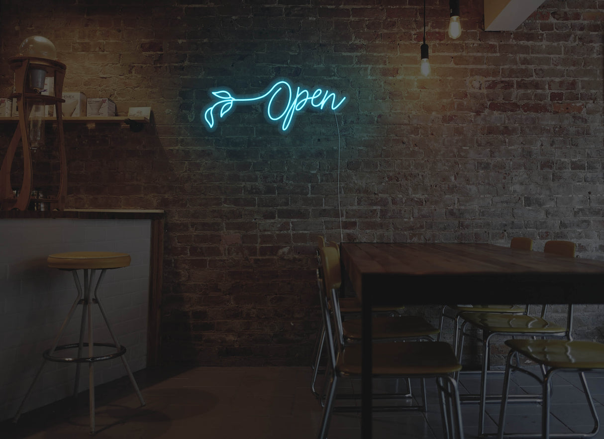 Flower Open Liquid Neon Sign