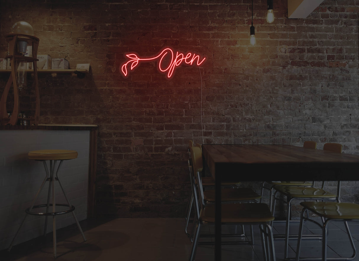 Flower Open Liquid Neon Sign