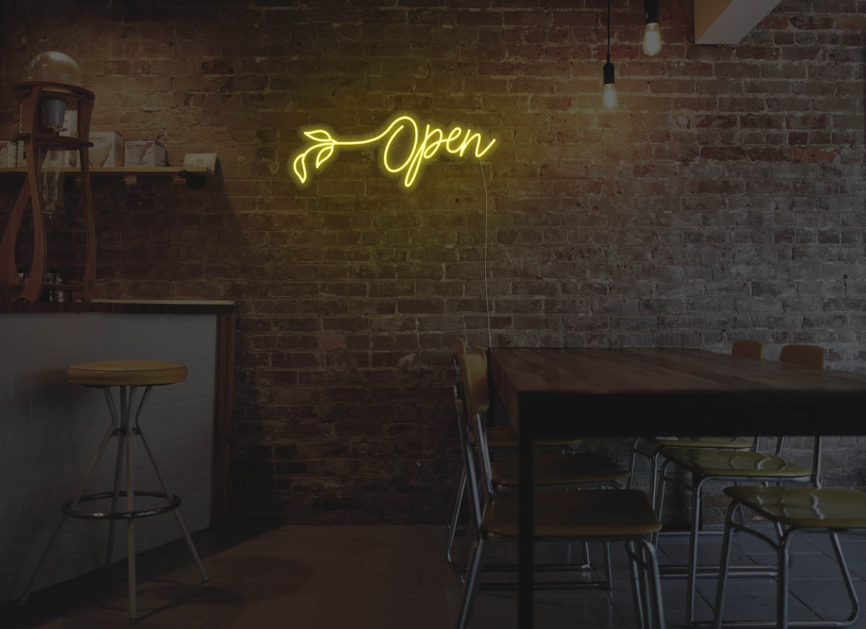 Flower Open Liquid Neon Sign