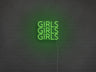 Girls Girls Girls LED Neon Sign