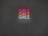 Girls Girls Girls LED Neon Sign