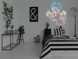 Anime Laughing Girl LED Neon Sign