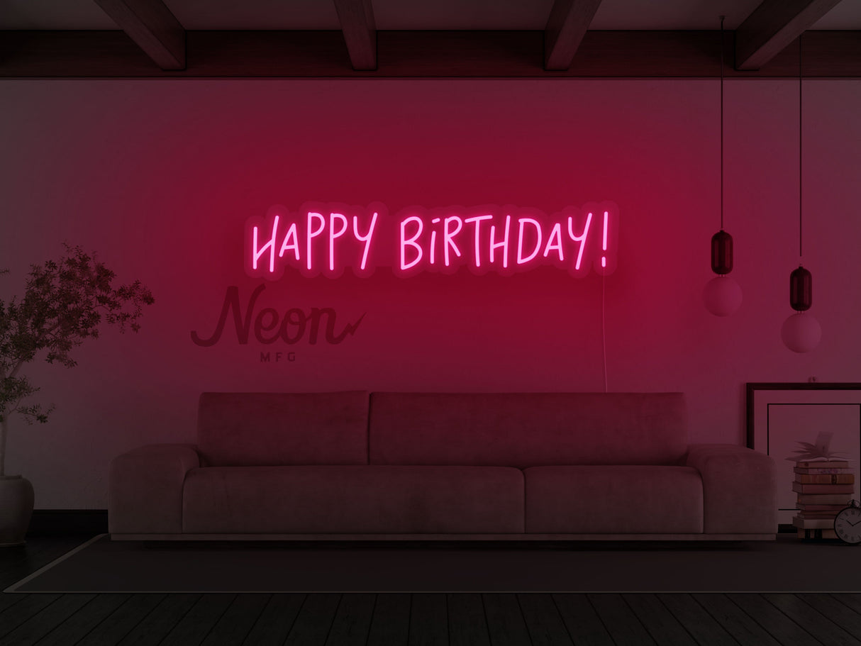 Happy Birthday LED Neon Sign