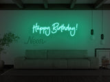 Happy Birthday Cursive LED Neon Sign