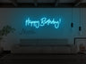 Happy Birthday Cursive LED Neon Sign