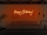 Happy Birthday Cursive LED Neon Sign