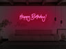 Happy Birthday Cursive LED Neon Sign
