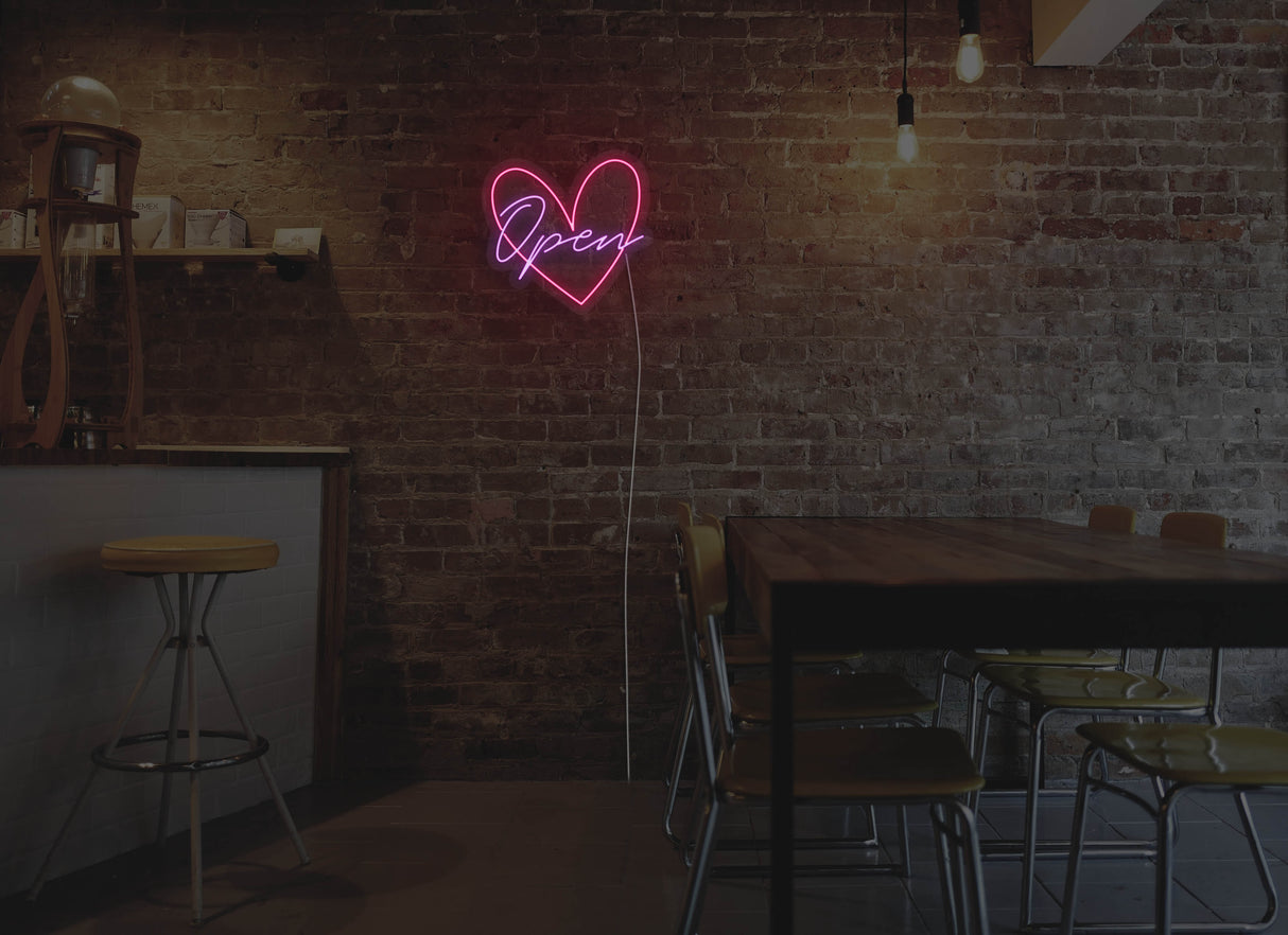 Heart Open Liquid Neon Sign