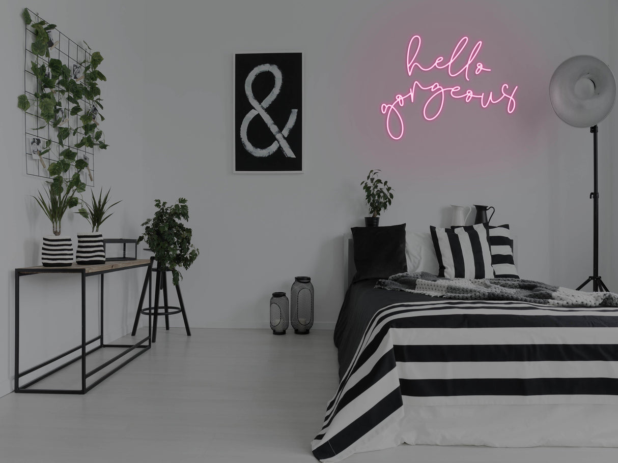 Hello Gorgeous 2.0 Liquid Neon Sign