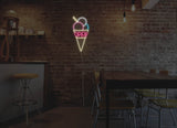 Ice Cream Open Liquid Neon Sign