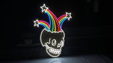 Rainbow Skull LED Neon Sign