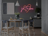 Je T'aime LED Neon Sign