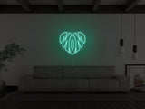 Mom Heart LED Neon Sign