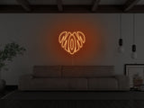 Mom Heart LED Neon Sign
