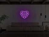 Mom Heart LED Neon Sign