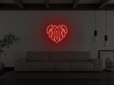 Mom Heart LED Neon Sign