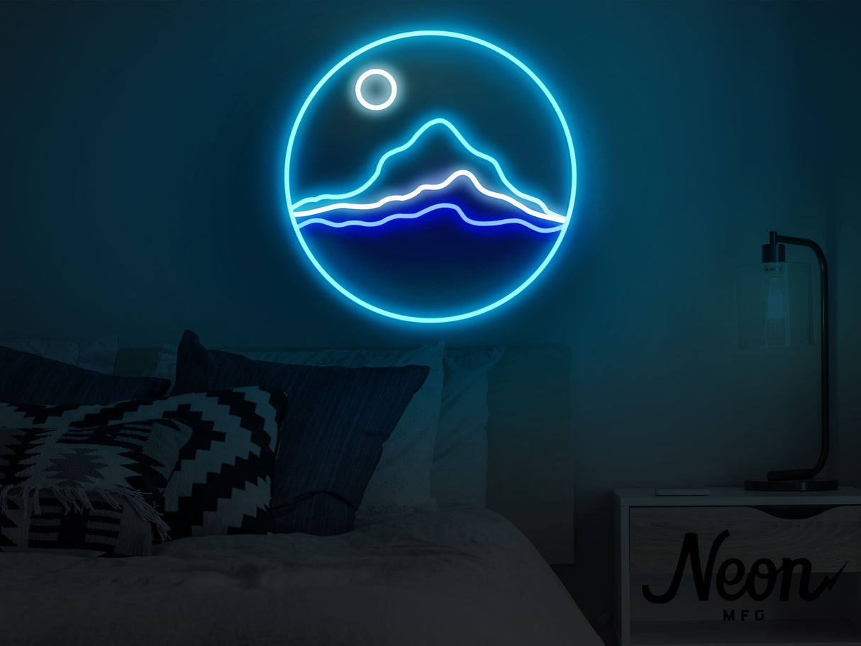 Mountains Liquid Neon Sign