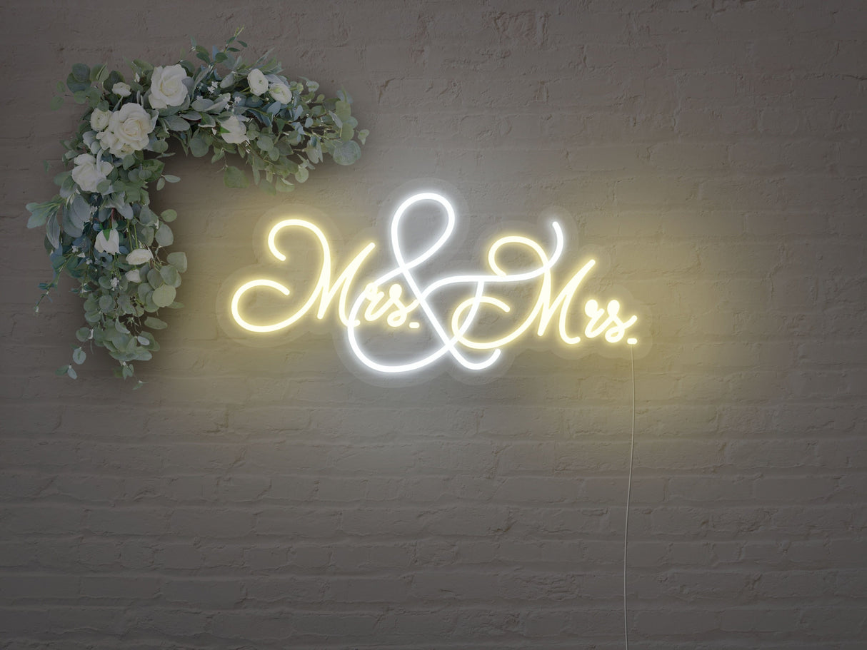 Mrs. & Mrs. LED Neon Sign