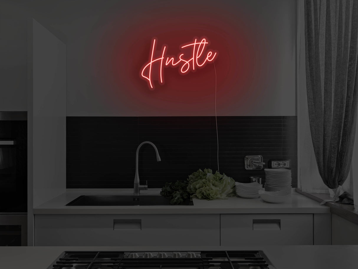 Hustle Version 2 Liquid Neon Sign