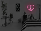 Peace and Love LED Neon Sign