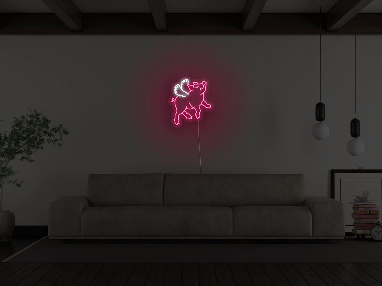 Flying Pig Liquid Neon Sign