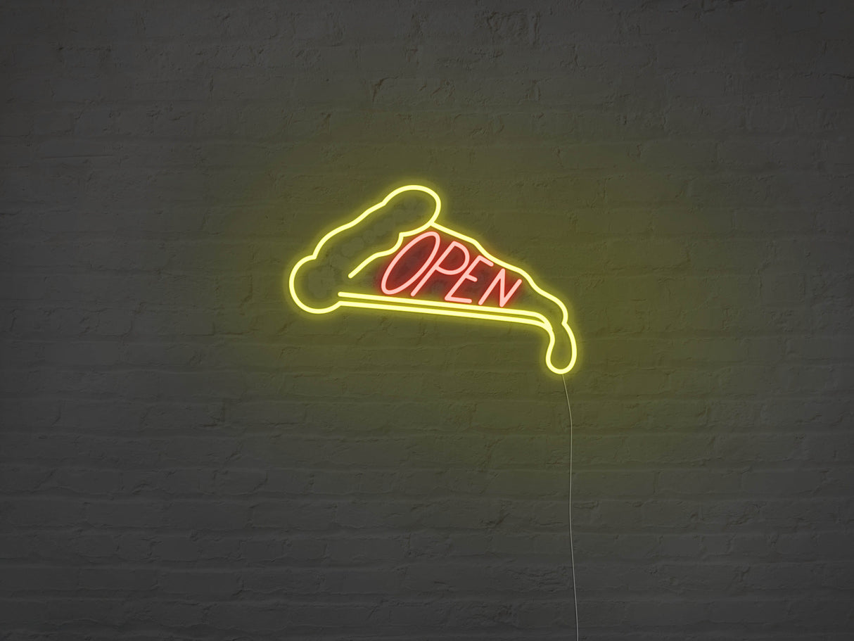 Pizza Open Liquid Neon Sign