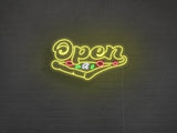 Pizza Version 2 Open Liquid Neon Sign
