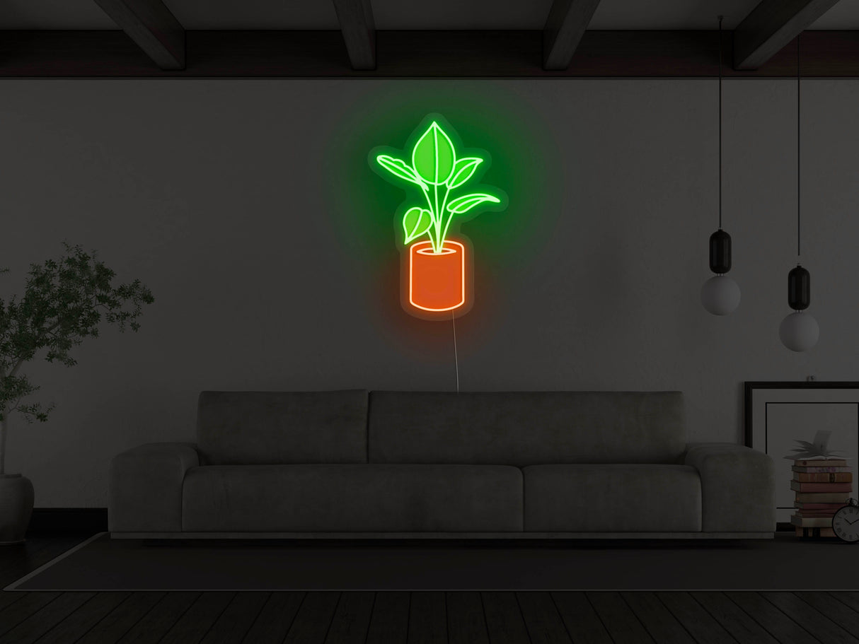 Potted Plant Version 2 LED Neon Sign
