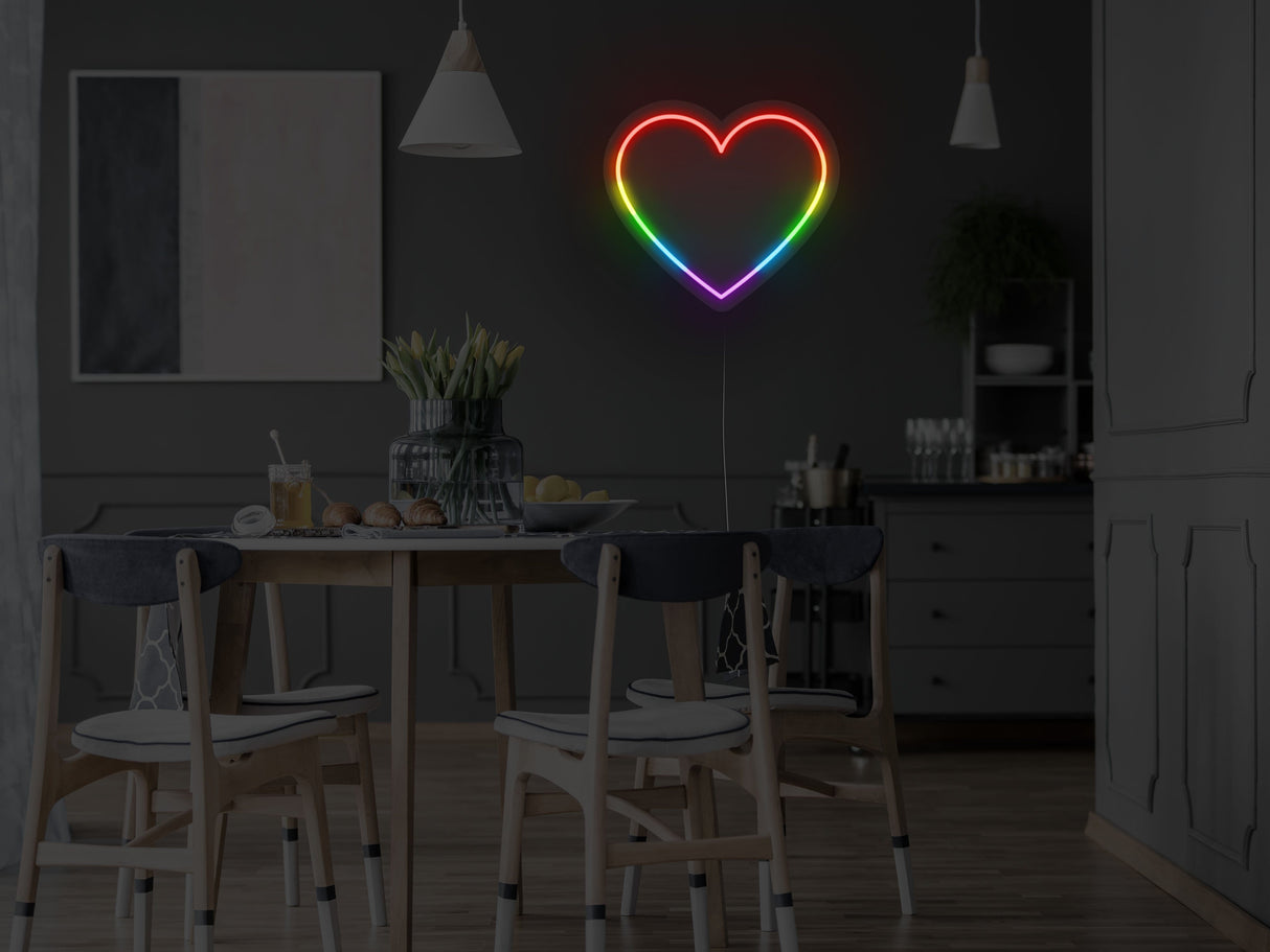 Pride Hearts LED Neon Sign