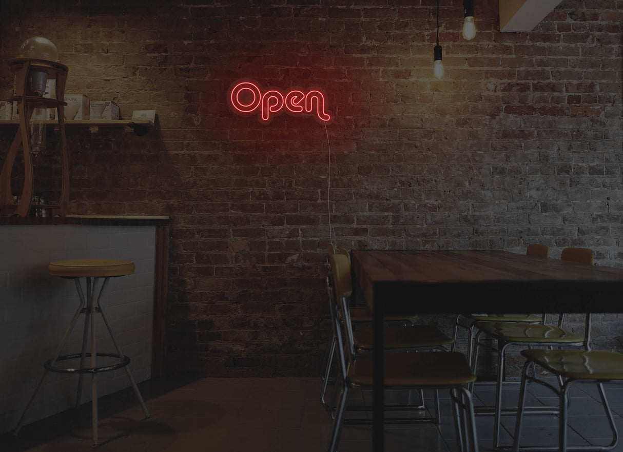Retro Open Liquid Neon Sign