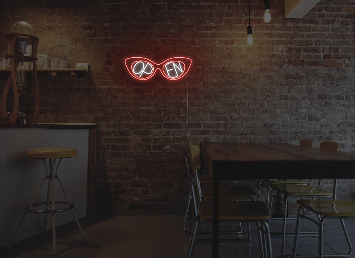 Sunglasses Open Liquid Neon Sign