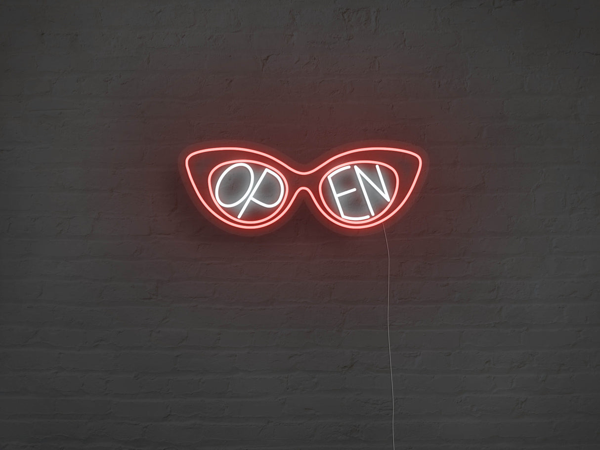 Sunglasses Open Liquid Neon Sign