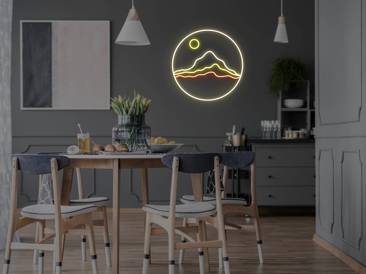 Mountains Liquid Neon Sign