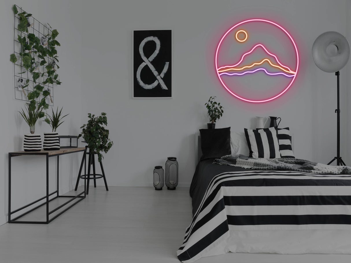 Mountains Liquid Neon Sign