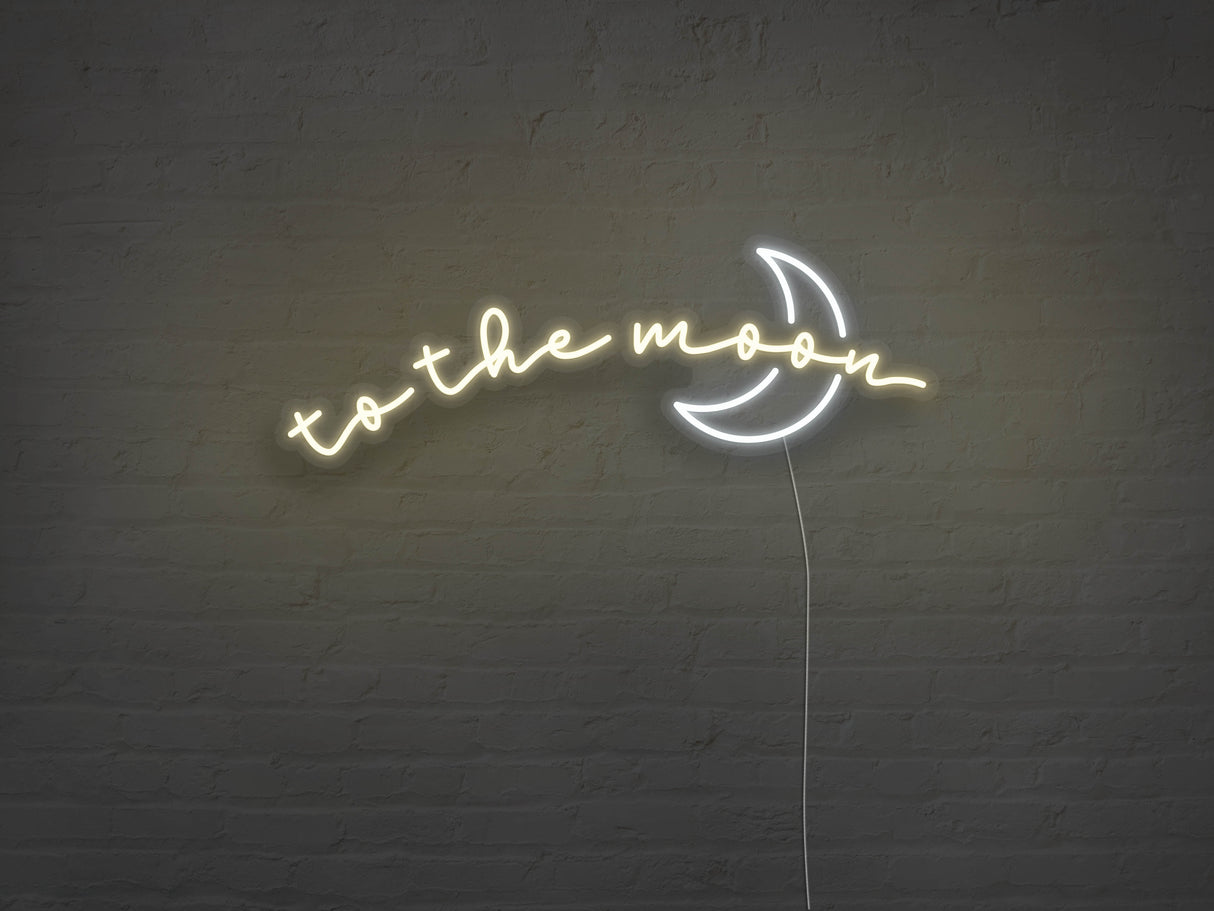 To The Moon LED Neon Sign
