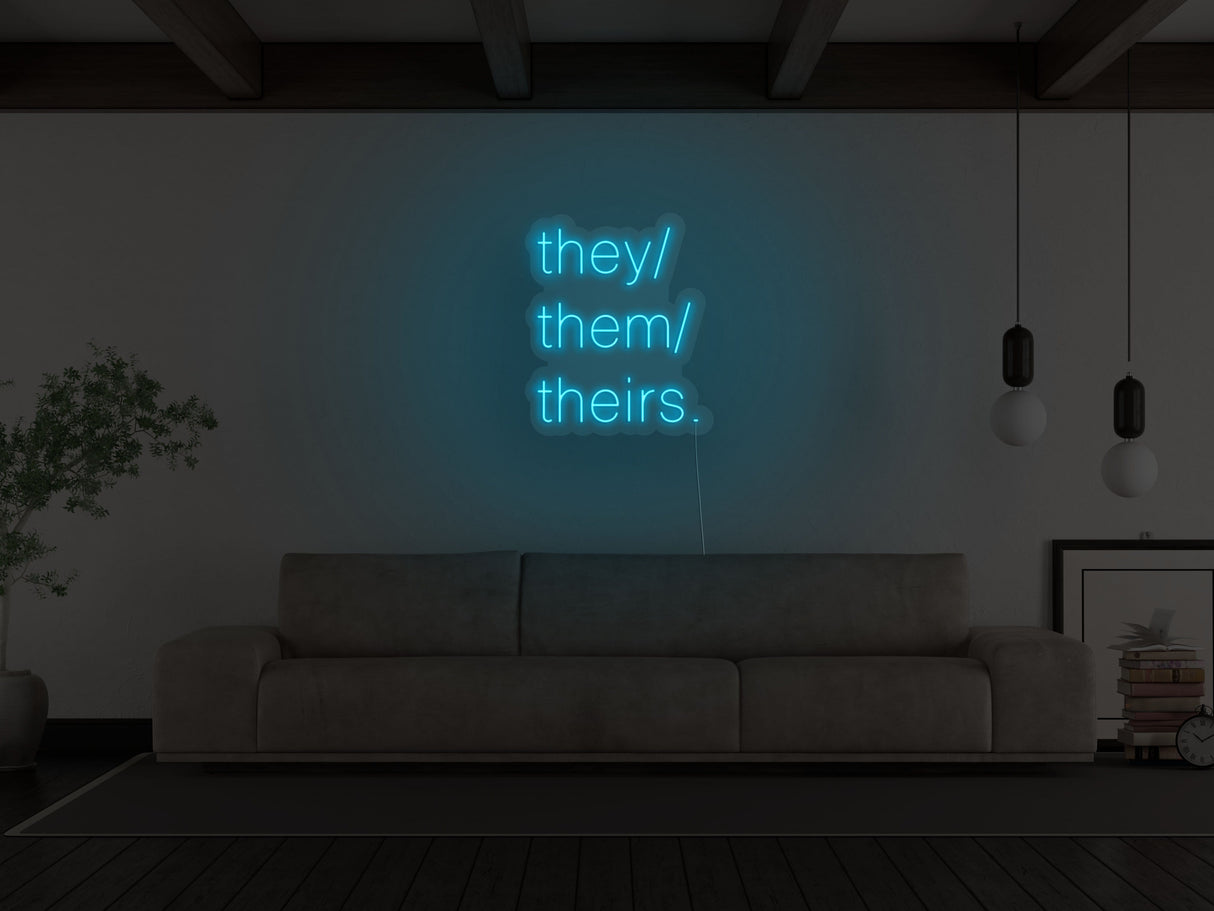 Pronouns LED Neon Sign