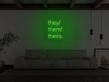 Pronouns LED Neon Sign