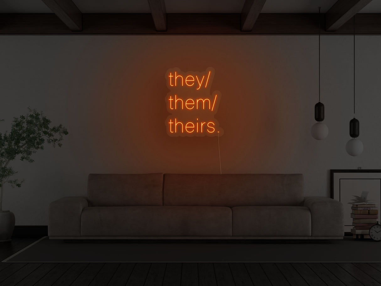 Pronouns LED Neon Sign