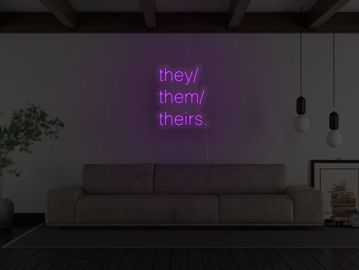 Pronouns LED Neon Sign
