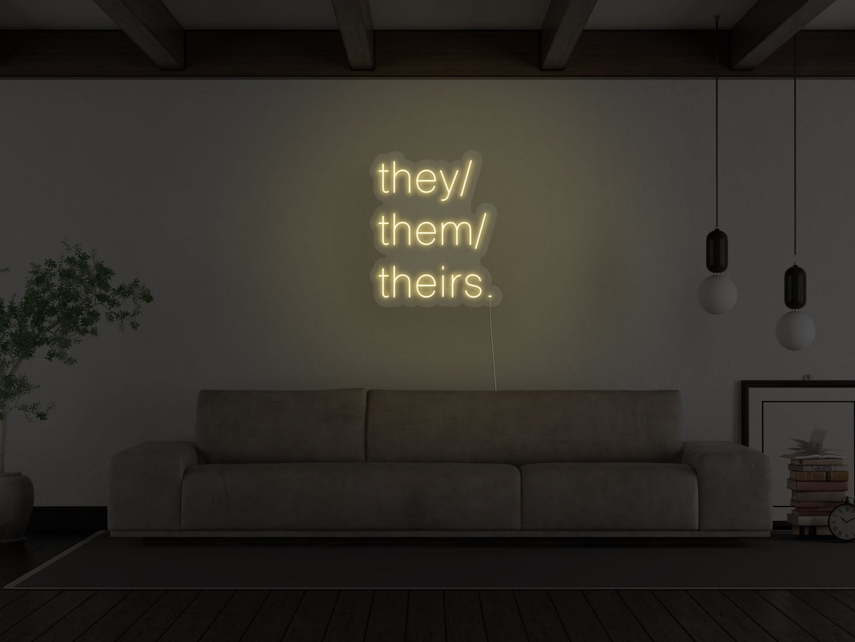 Pronouns LED Neon Sign