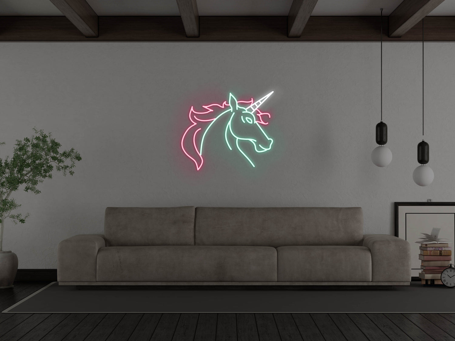 Unicorn Glass Neon Sign