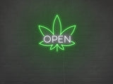 Weed Open Liquid Neon Sign